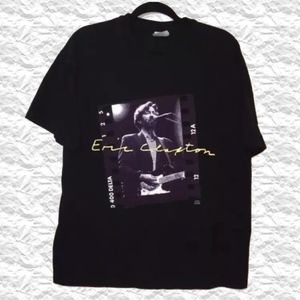 Vintage 90s Black Eric Clapton T Shirt